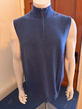 New mens size 42 Alan Paine cotton cashmere golf vest